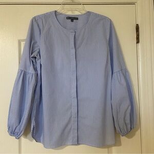 Elliott Lauren Light Blue Striped Blouse